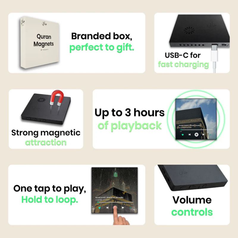 Quran Magnet Mini Speaker – Portable Surah Player