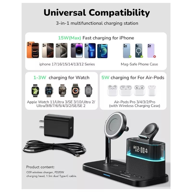 5-in-1 Magnetic Wireless Charging Station